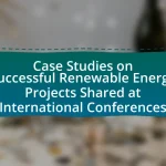 Case Studies on Successful Renewable Energy Projects Shared at International Conferences