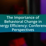 The Importance of Behavioral Change in Energy Efficiency: Conference Perspectives