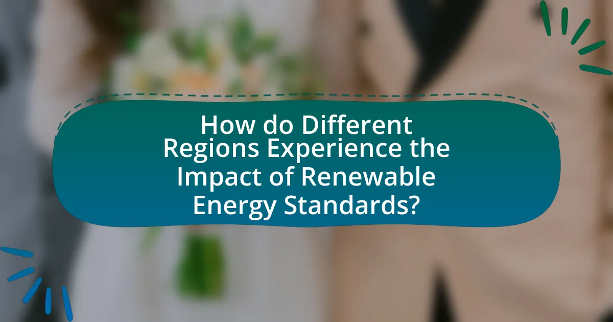 How do Different Regions Experience the Impact of Renewable Energy Standards?