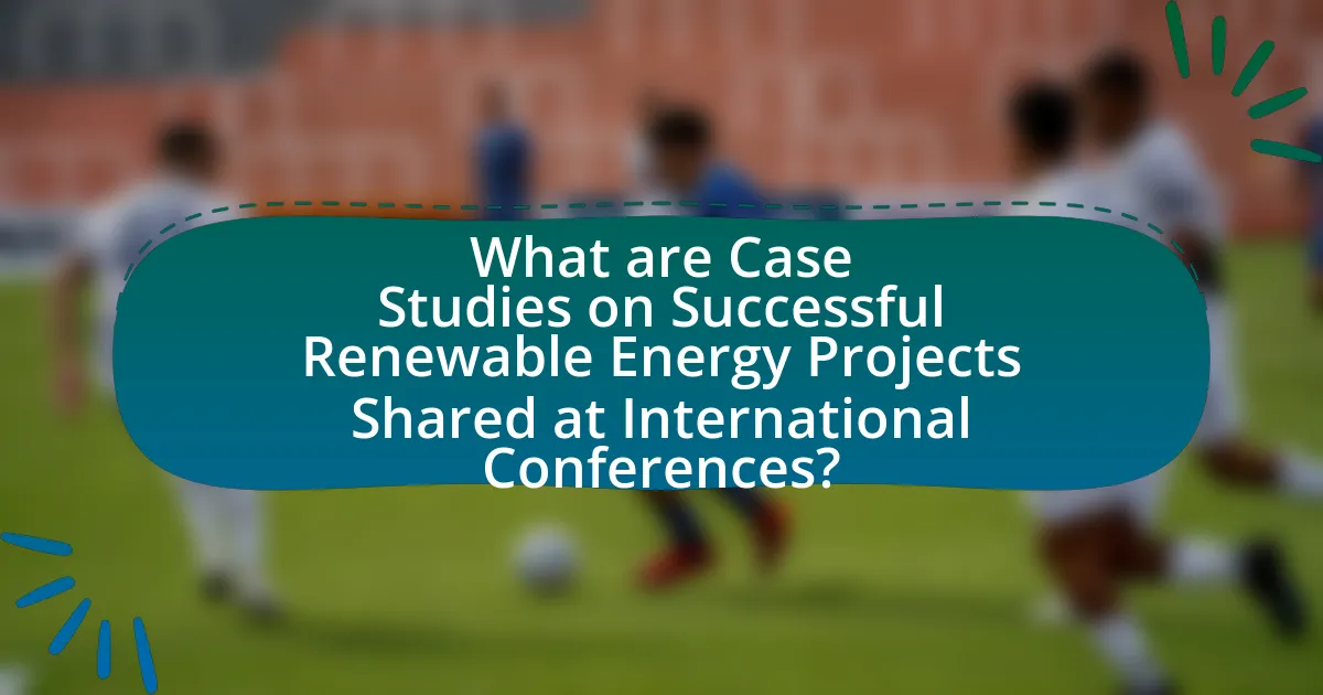 What are Case Studies on Successful Renewable Energy Projects Shared at International Conferences?