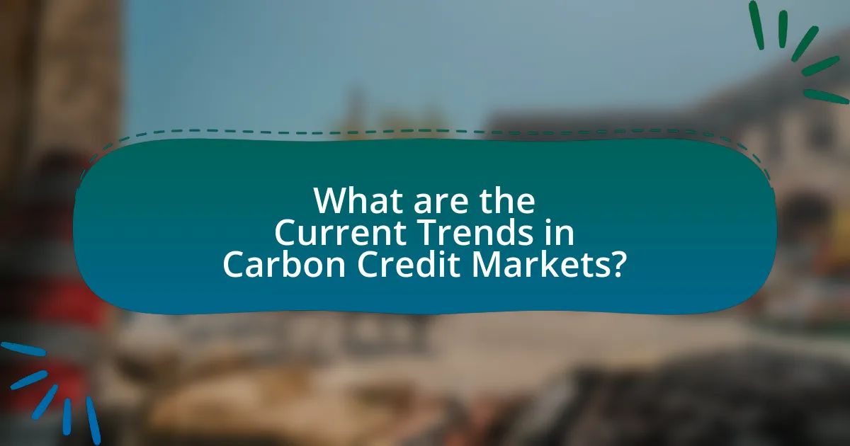 What are the Current Trends in Carbon Credit Markets?