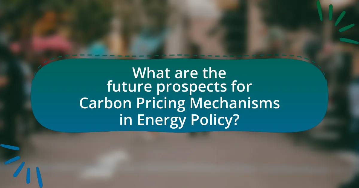 What are the future prospects for Carbon Pricing Mechanisms in Energy Policy?